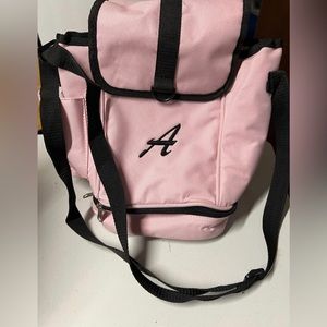 Pink Lunch Bag with “A” initial.